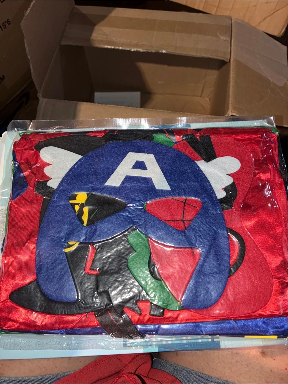 Captain A Blue & Red Superhero Cape Set